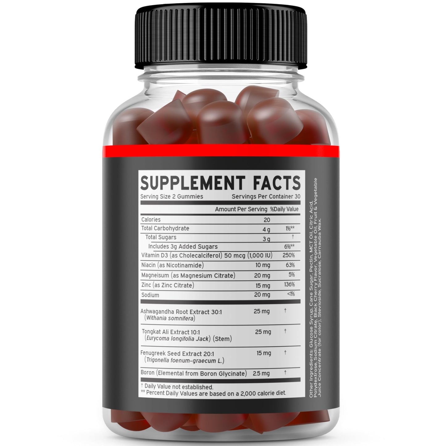 Testosterone Gummies for Men (60 Count) Testosterone Supplement for Men - Premium Test Booster - Support Strength, Stamina, Drive & Performance - Third Party Tested, Non-GMO, Vegan Safe & Made in USA