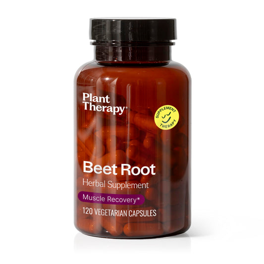 Plant Therapy Beet Root Herbal Supplement Capsules, Boosts Stamina & Fights Fatigue, Great for Muscle Recovery & Cardiovascular Health, 120 Vegetarian Capsules (4 Month Supply), Made in The USA