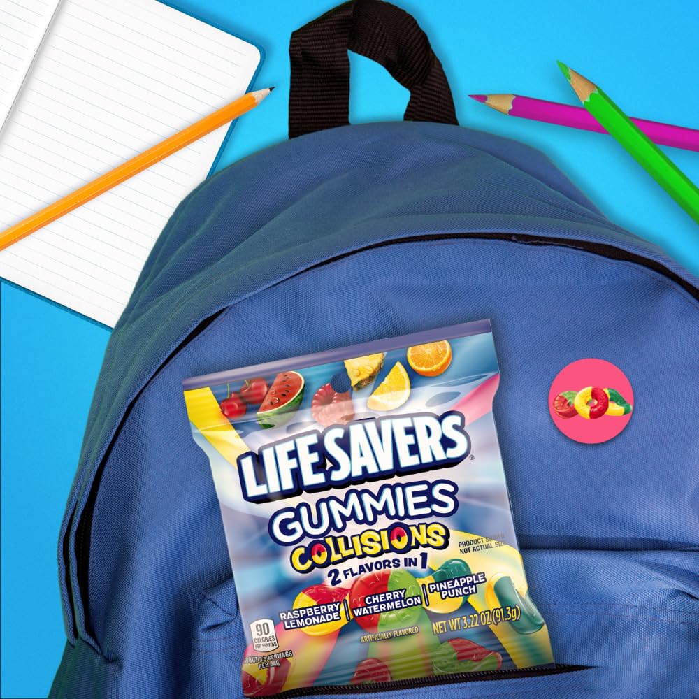 LIFE SAVERS Collisions Gummy Candy 322 oz Bag Pack of 12