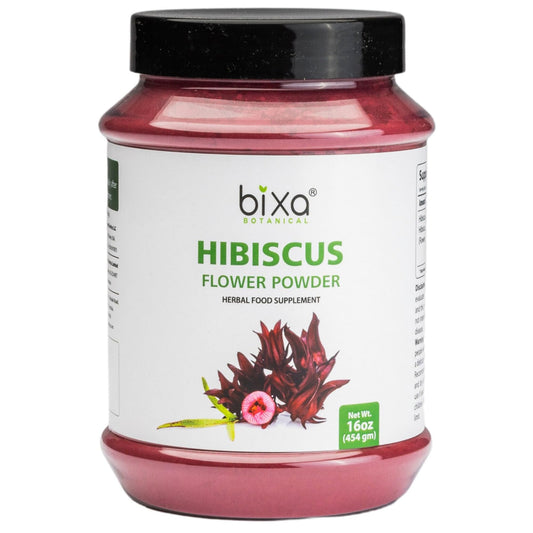 bixa BOTANICAL Hibiscus Powder (Hibiscus Rosa Sinensis) Ayurvedic Natural Herbal Supplement |Natural Coolant and Refrigerant | Steam Treated (16 Ounce Count (Pack of 1))