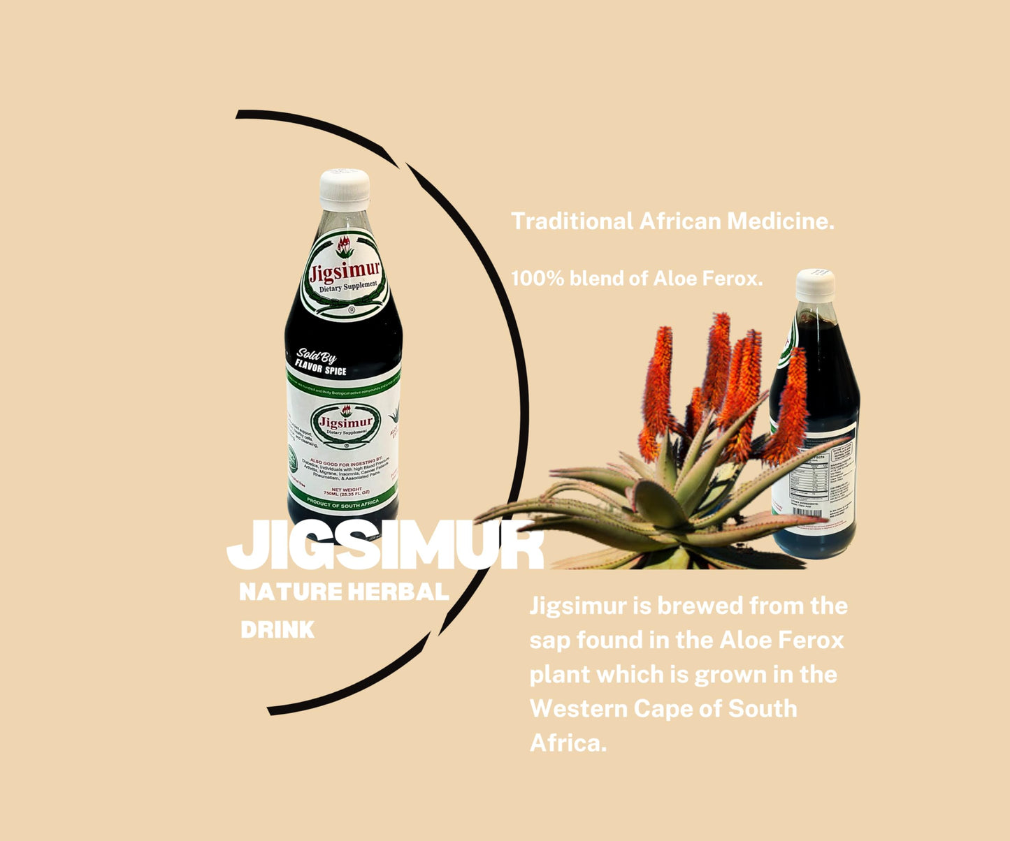 Jigsimur Natural Herbal Drink  Dietary Supplement Sap Drink  for Arthritis and High Blood Pressure  for Rheumatic Pains  Migrane  750ML 1 Bottle