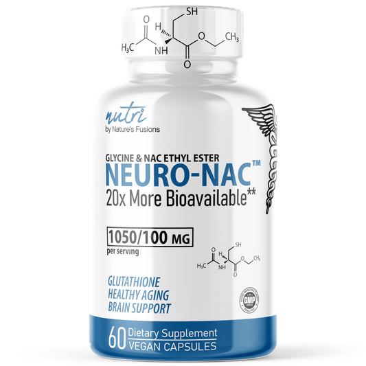 Neuro NAC Supplement N-Acetyl Cysteine Ethyl Ester - 20x More Bioavailable Than NAC 600 mg - Boost Glutathione 10x More Than Liposomal Glutathione - N Acetyl Cysteine Ethyl Ester - NACET (60 Capsules)