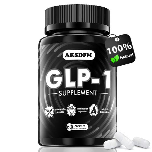 AKSDFM GLP-1 Supplement, GLP Activate Natural Formula, GLP 1 Support for Gut, Digestion, Energy, GLP-1 Levels & Overall Health, Take Before Meal - 60 Capsules