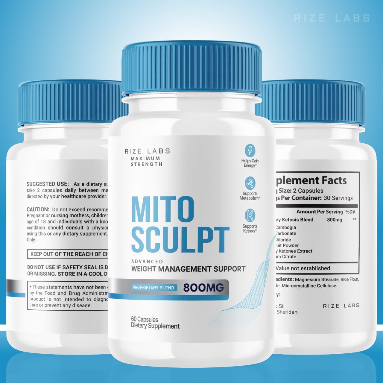 MitoSculpt Weight Loss Pills - Sculpt Your Ideal Body with MitoSculpt Advanced Formula Capsules, Supplement to Turn Mobilized Stored Fat for Fuel, Mito Sculpt Reviews (60 Capsules)