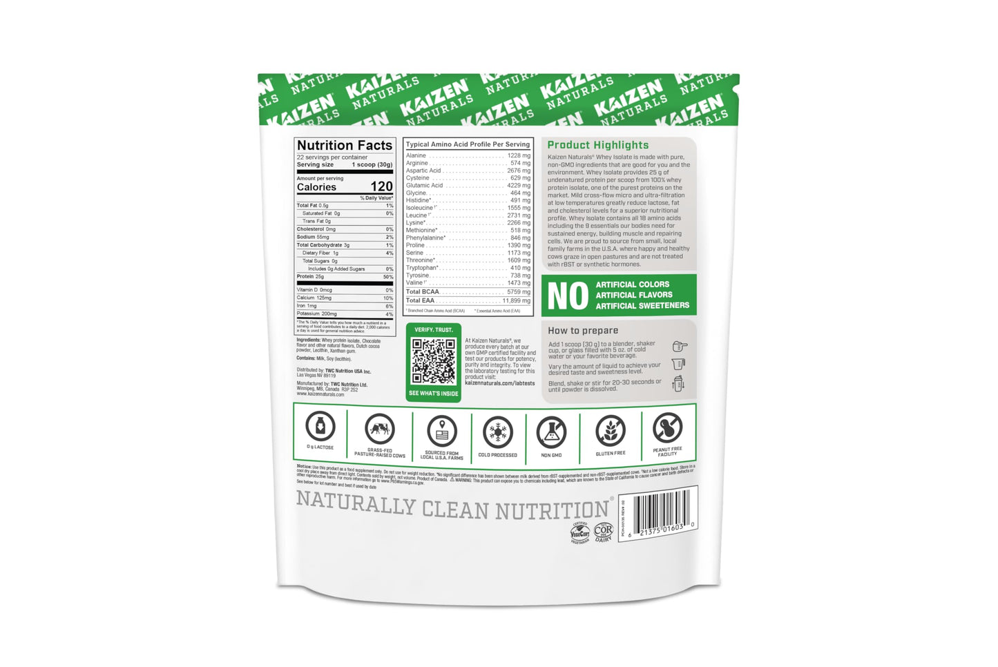 Whey Isolate | Chocolate | 25g Protein | Grass fed | No Artificial Ingredients | Only 5 Ingredients | Fast Absorption | See the Test Results | 0g Lactose | Gluten Free | Non GMO | 1.5lb | 22 servings