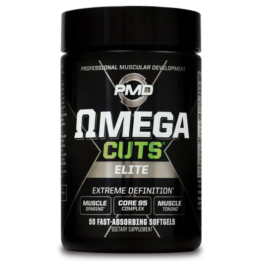 PMD Sports Omega Cuts Elite Fat Loss-Muscle Defining Formula - Omega Fatty Acids, MCT's and CLA for Muscle Definition and Maintenance - Keto Friendly for Women and Men - Stimulant Free (90 Softgels)