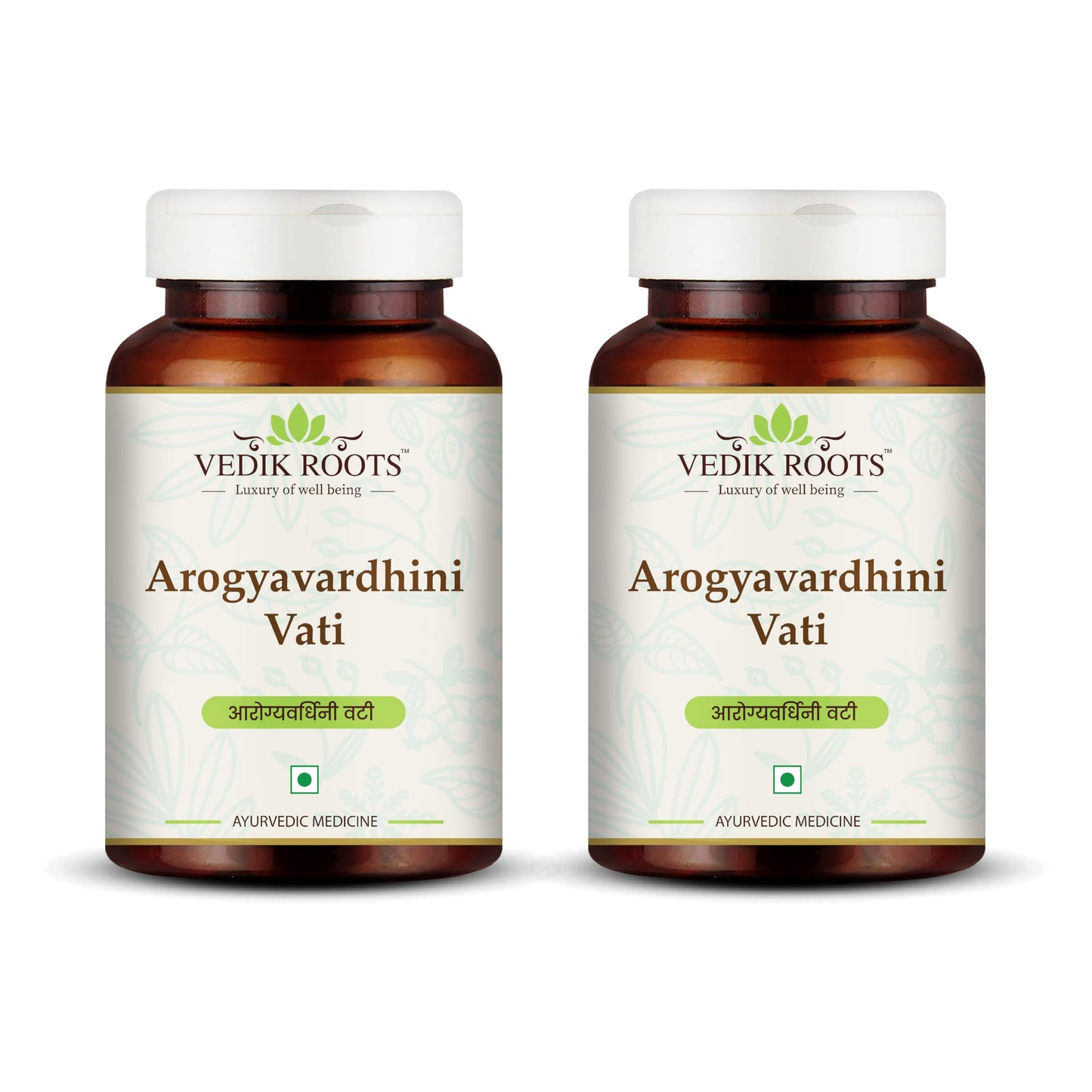 VEDIKROOTS Arogyavardhini Vati Tablets - Natural Detox and Liver Health Support | for Spleen Enlargement | Reduces Bloating | for Nutrient Absorption Improvement | 120 Tablets (240)