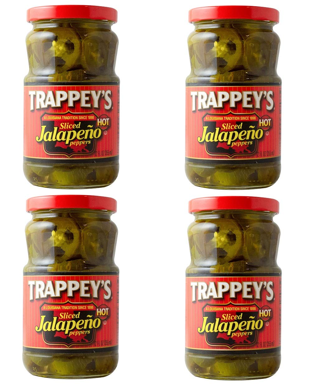 Trappeys Sliced Jalapeno Peppers  12 Fl Oz  Pack of 6