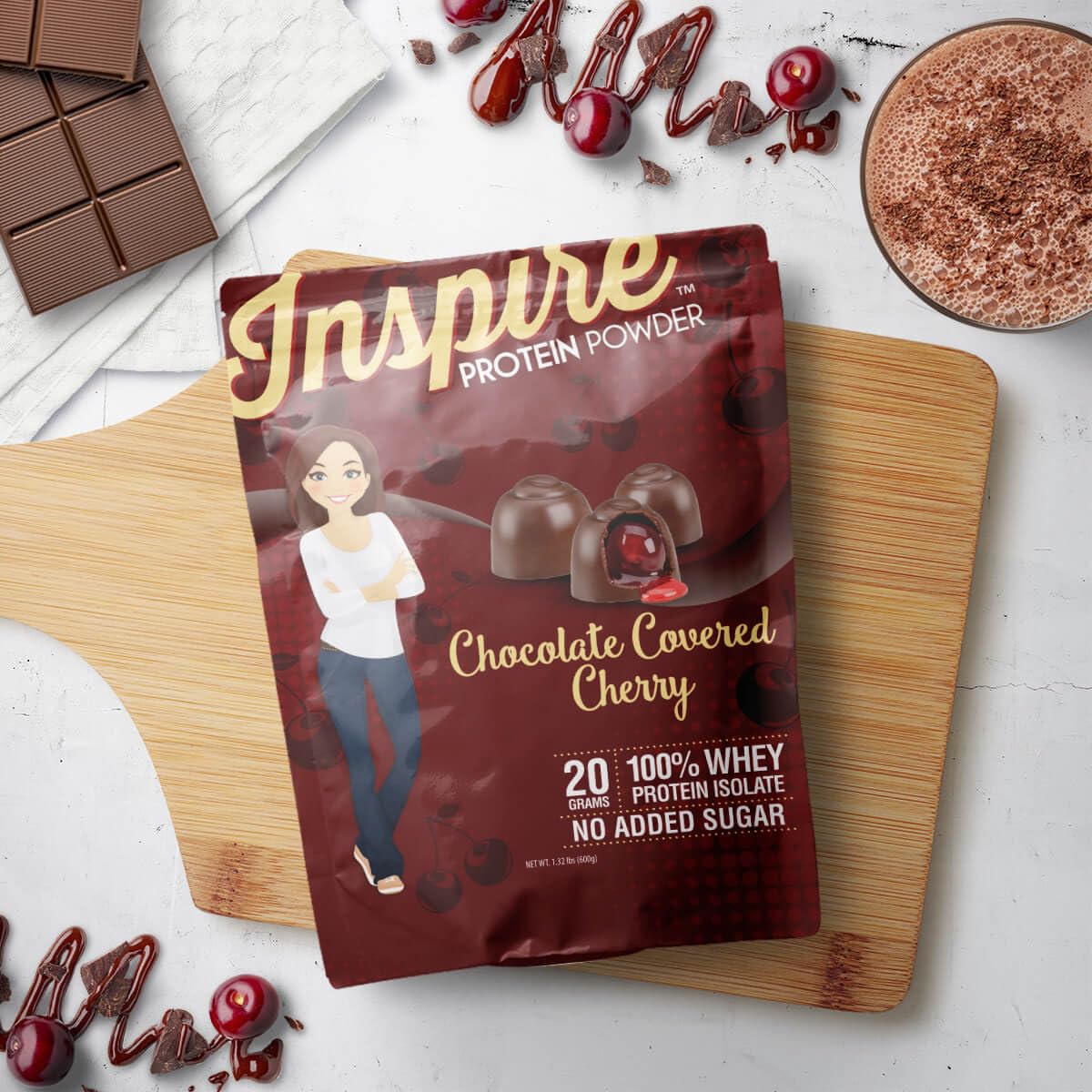 Bariatric Eating Inspire Chocolate Covered Cherry Whey Protein Isolate Powder (20 Servings)