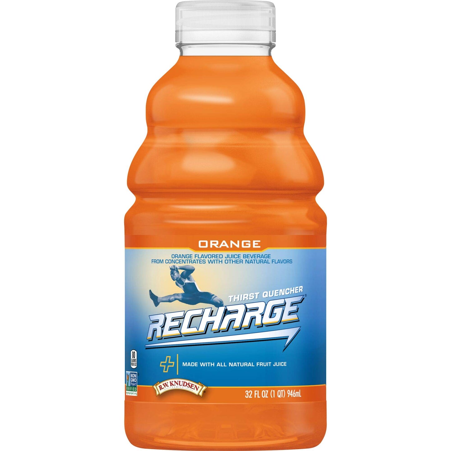 RW Knudsen Recharge Orange Sports Drink with Electrolytes 32 fl oz Pack of 6