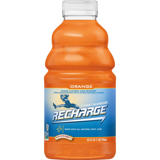 RW Knudsen Recharge Orange Sports Drink with Electrolytes 32 fl oz Pack of 6