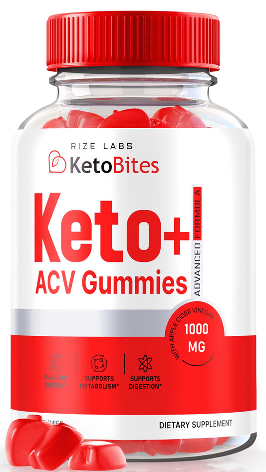 rize labs KetoBites Keto+ACV Gummies, All Natural Gummies for Advanced Weight Loss, Apple Cider Vinegar Supplement, Official Reviews (60 Gummies)