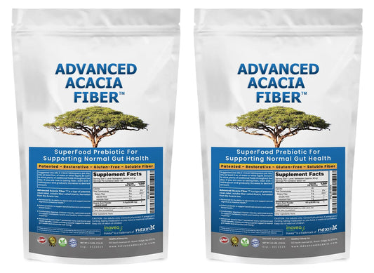 Advanced Acacia Fiber Powder 5 Ibs (80oz) Soluble Leaky Gut Repair, Organic Fiber Supplement Powder Prebiotic for Gut Repair - 2 Pack