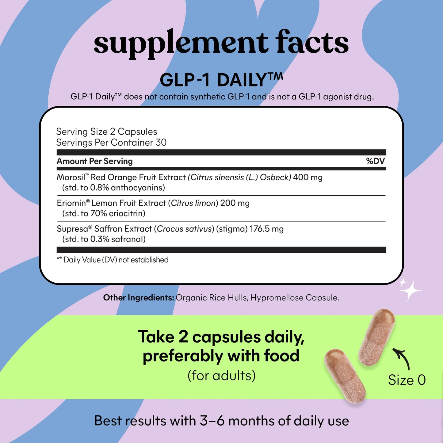 Lemme GLP-1 Daily, Reduce Hunger & Cravings, Boost GLP-1 Production, Support Fat Loss and Weight Management with Clinically Studied Ingredients, 1 Month Supply (60 Capsules)