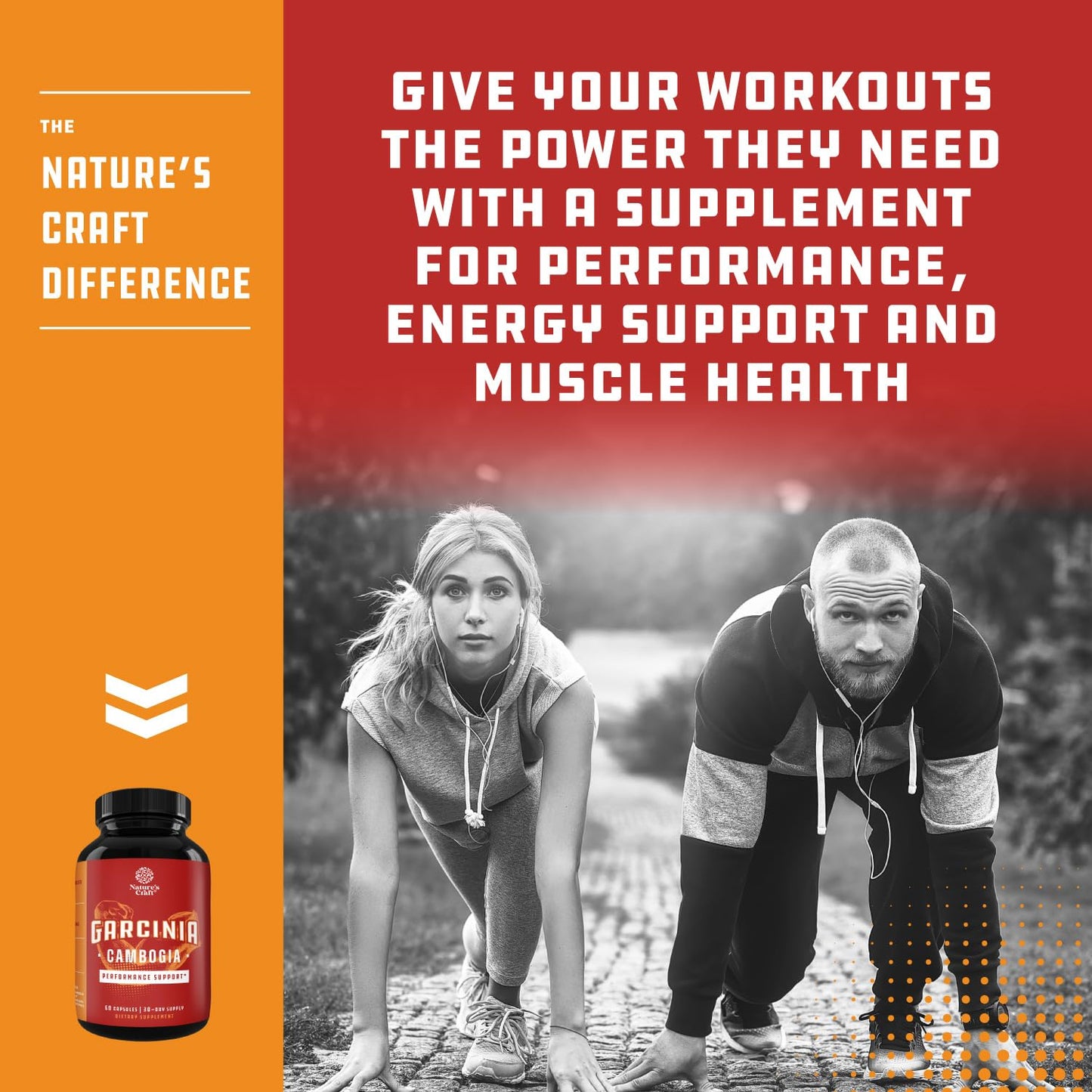 60% HCA Pure Garcinia Cambogia Extract - Blocks Carb Absorption - Suppresses Appetite - Burns Fat - Natural Weight Loss Supplement for Men & Women 60 Capsules - 30 Servings