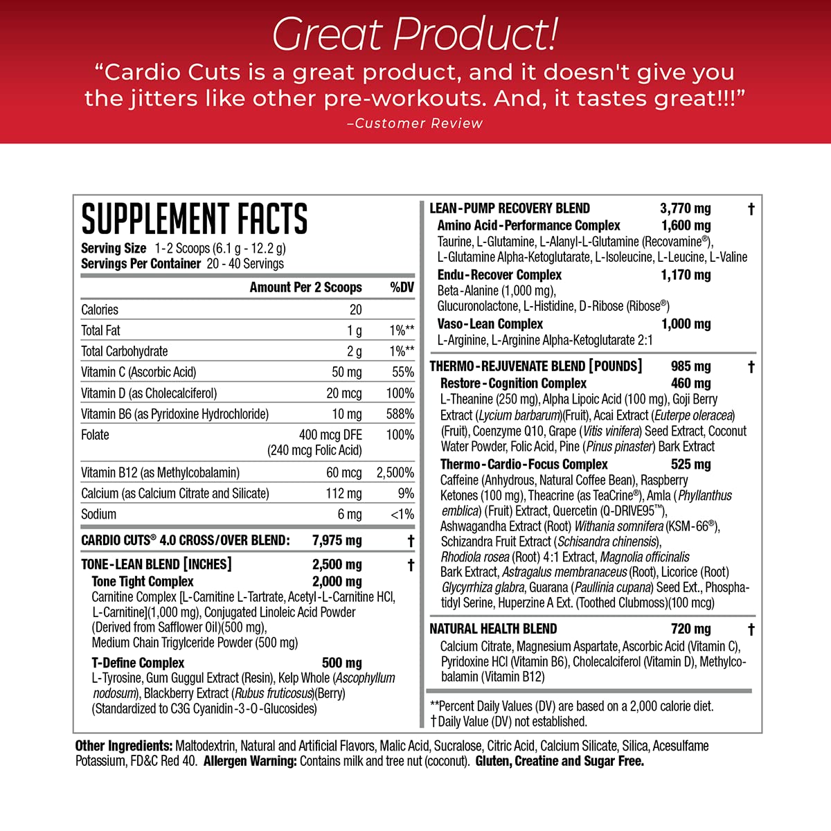 NDS Nutrition Cardio Cuts 4.0 - Miami Sunrise - 8.6 oz.