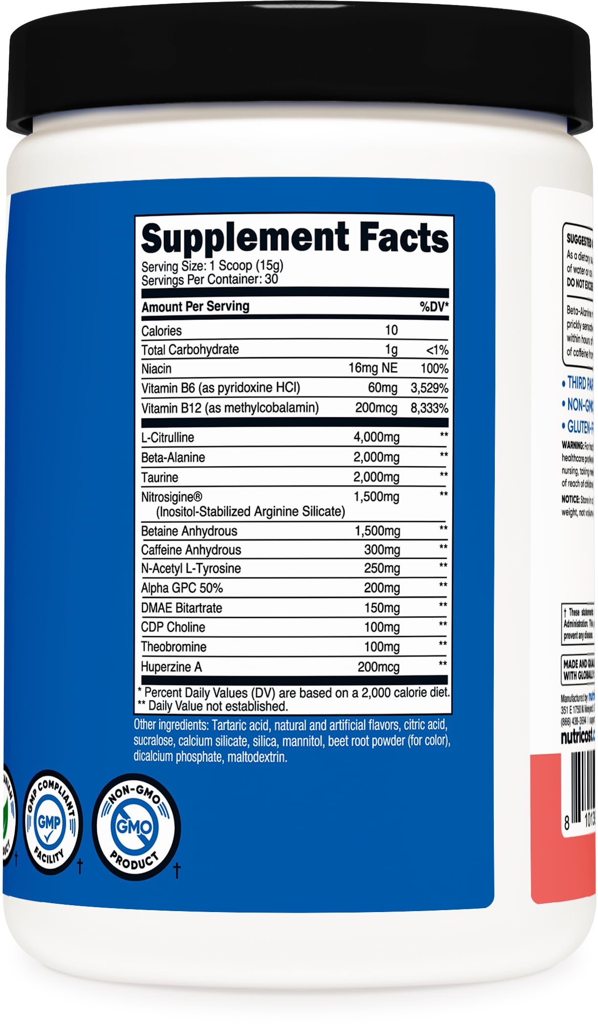 Nutricost Pre-Workout Xtreme, Watermelon, 30 Servings, Vegetarian, Non-GMO and Gluten Free (Pre-X)