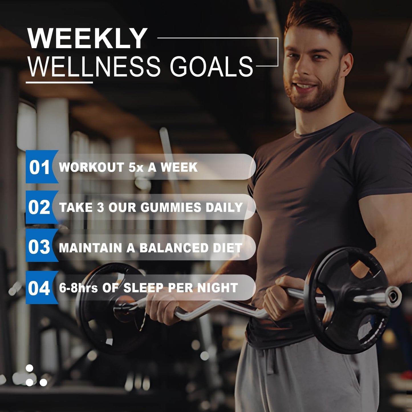 2 Pack Creatine Monohydrate Gummies for Women & Men, Sugar Free Vegan Creatine Supplement for Build Muscles, Increase Energy & Strength, Blueberry Flavor, 120 Count