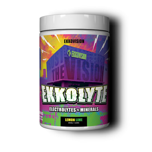 Ekkovision Ekkolyte Electrolytes & Minerals Powder, 50 MG Vitamin C & 155 MG Magnesium for Hydration Support, Essential Electrolytes for Women & Men, Lemon Lime Flavored Electrolyte Mix, 120 Servings