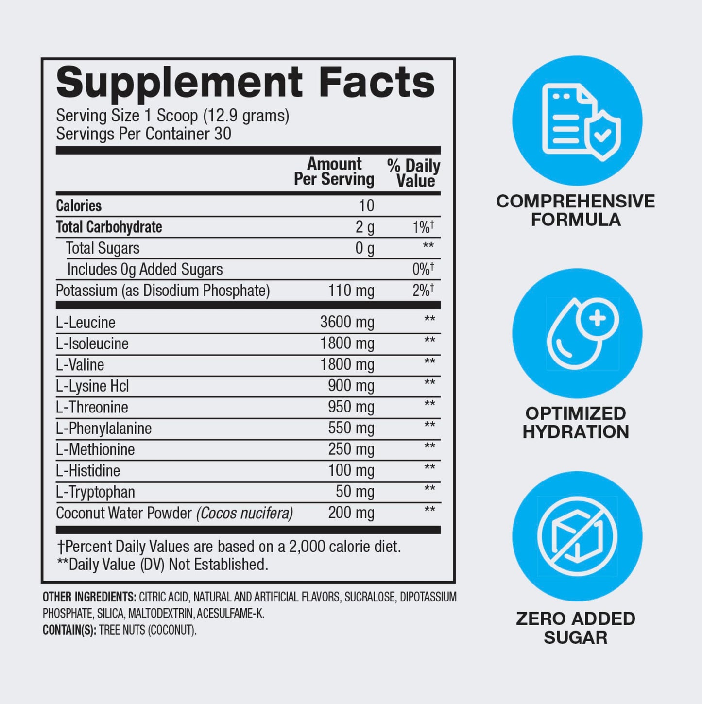 BPI Sports Essential Amino Acids EAA Powder - Pre, Intra & Post Workout Drink - BCAA Powder for Men & Women, EAA + BCAA + Hydration. Advanced Formula with 10g of EAA. (Lemon Berry)