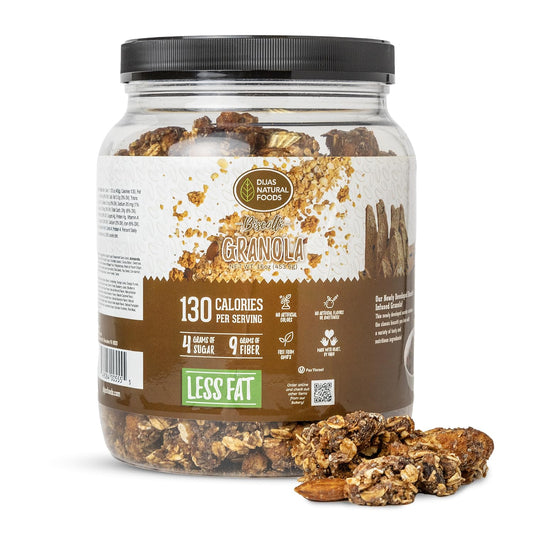 DIJAS Natural Foods Low Fat Biscotti Granola All Natural Preservative Free Ingredients Delicious Low Calorie Snack 16 oz Granola