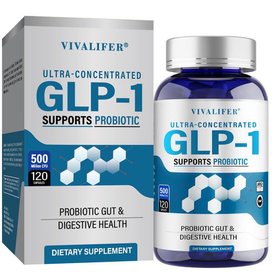 DQQI GLP-1 Supplement, 120 Capsules GLP-Activate with CFU Multi-Strain Probiotics for Gut Health, Digestive, Immune & Overall Health for Men & Women