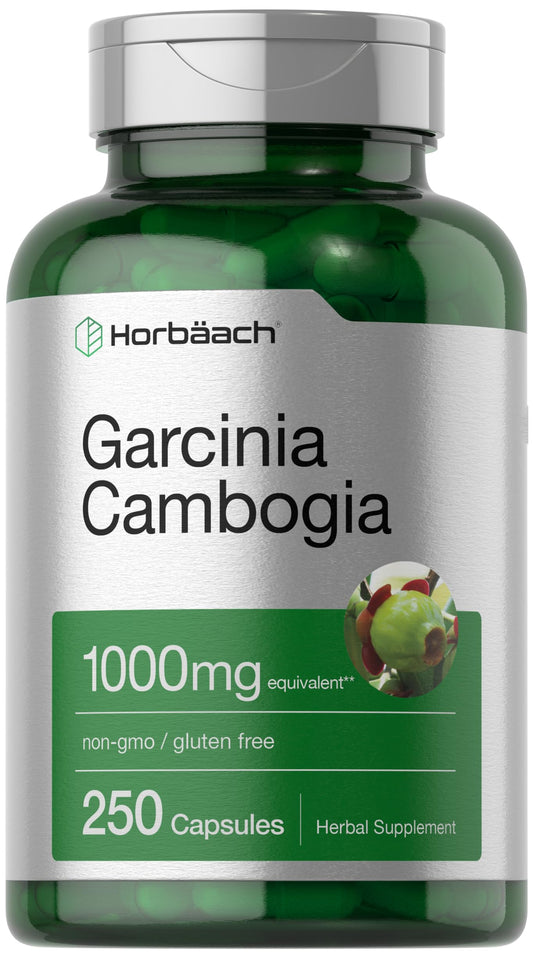 Horbaach Garcinia Cambogia Extract Pills | 1000mg | 250 Capsules | Herbal Extract Supplement | Non-GMO, Gluten Free
