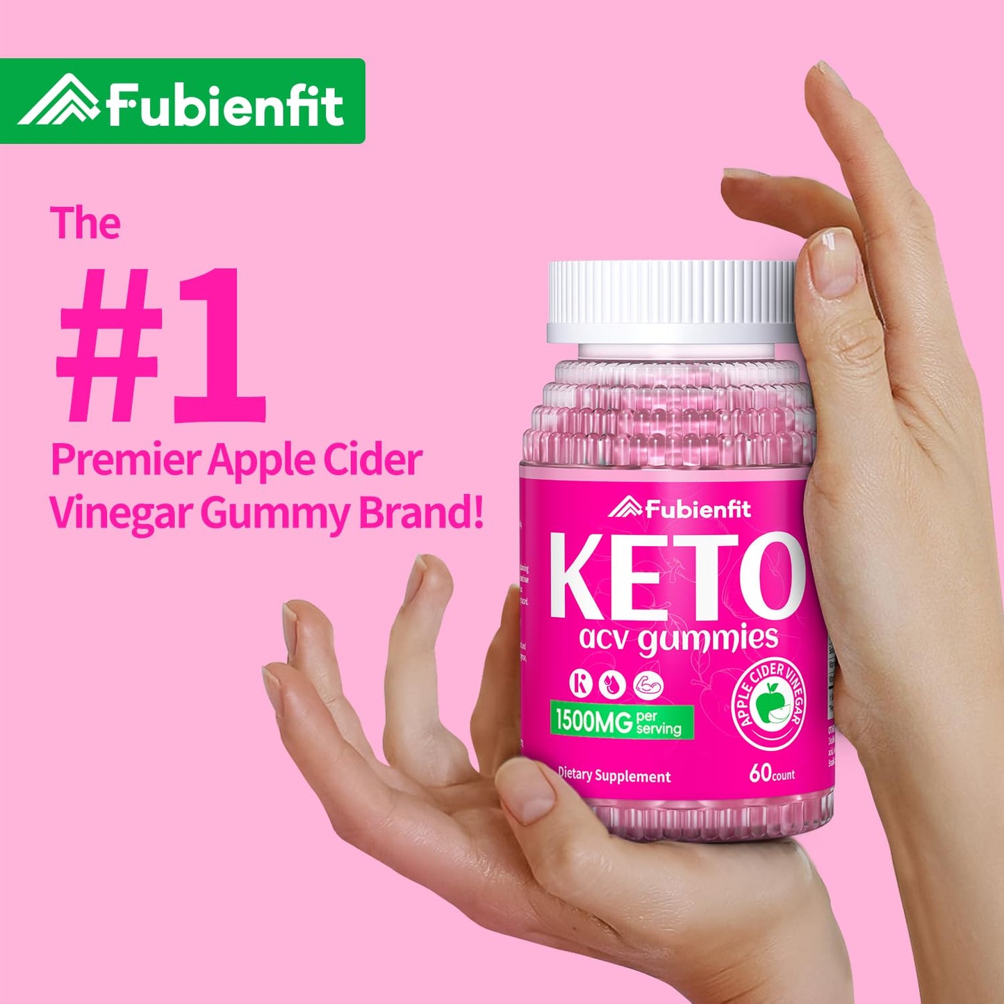 Keto ACV Gummies Advanced Formula 1500MG Keto Gummies Apple Cider Vinegar Formulated with Pomegranate Beet Juice Powder B12 Vegan Non GMO 60 Gummys