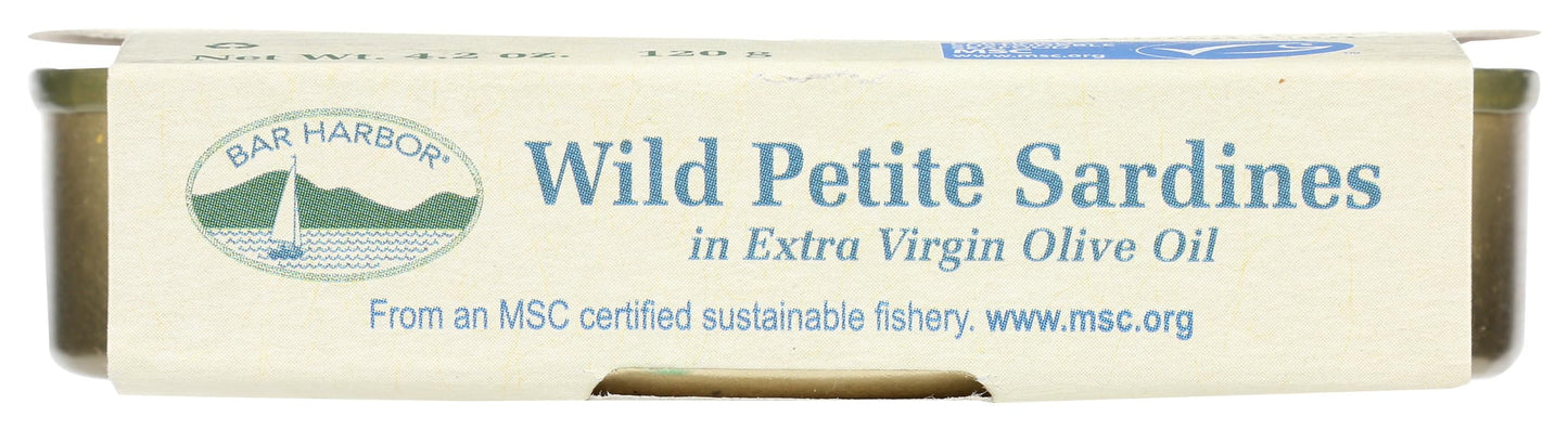 BAR HARBOR Wild Petite Sardines Extra Virgin Olive Oil 42 OZ