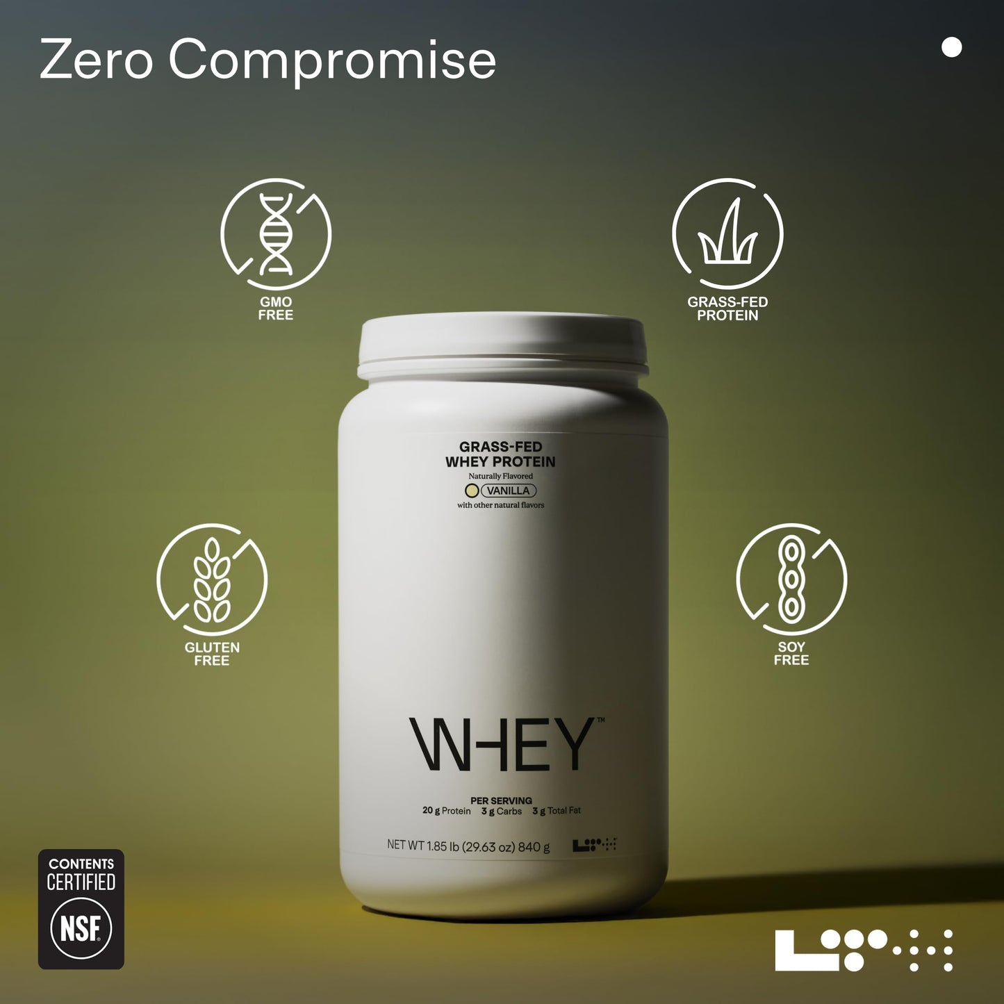 LTH Whey Protein - Grass-Fed Whey Protein Powder - with Amino Acids - Aids Lean Muscle & Recovery - Supports Immune & Liver Health - Vanilla, 930 Grams