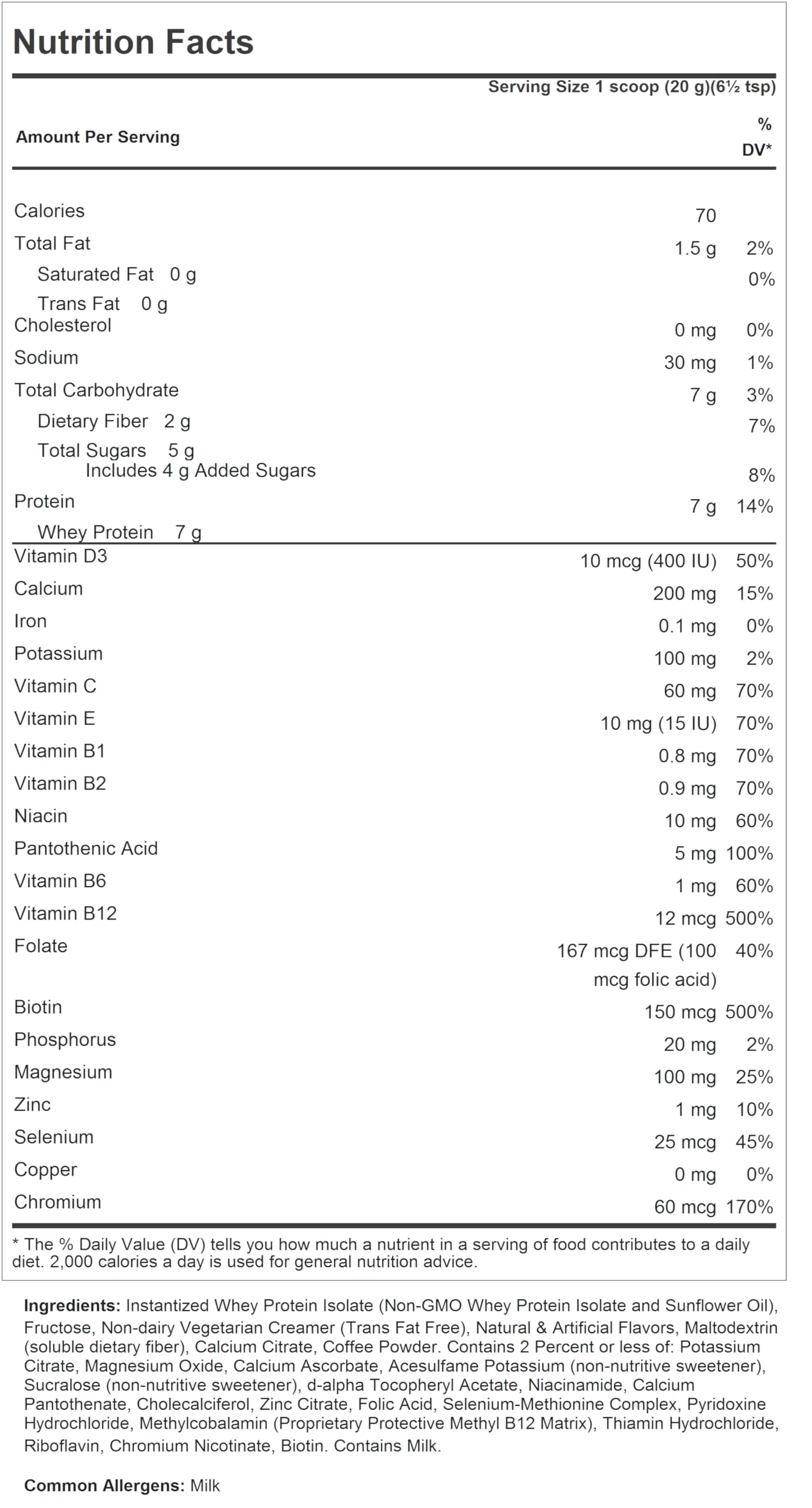 ANDREW LESSMAN Secure Whey Complete Meal Replacement - Coffee 60 Servings - Only 70 Calories, 7 Grams Ultra-Pure Whey Protein, Vitamins, Minerals, Low-Fat, Nutritious, Delicious, Mixes Instantly