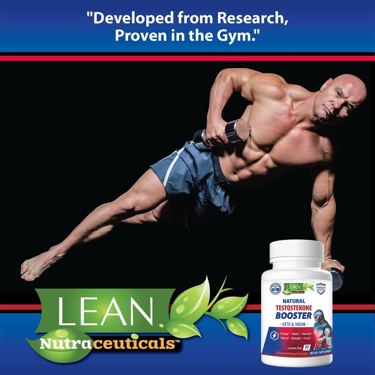 Testosterone Booster for Men, Keto Vegan, Total Male Test Supplement, Tongkat Ali Horney Goat Weed Tribulus Terrestris D Aspartic Acid Boron Plus Zinc DHEA, Enhance Max Mood Build Muscle Pills 90 Caps