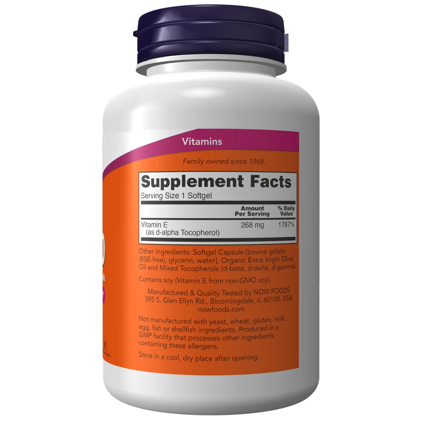 NOW Foods Supplements, Vitamin E-400 IU Mixed Tocopherols, Antioxidant Protection*, 250 Softgels