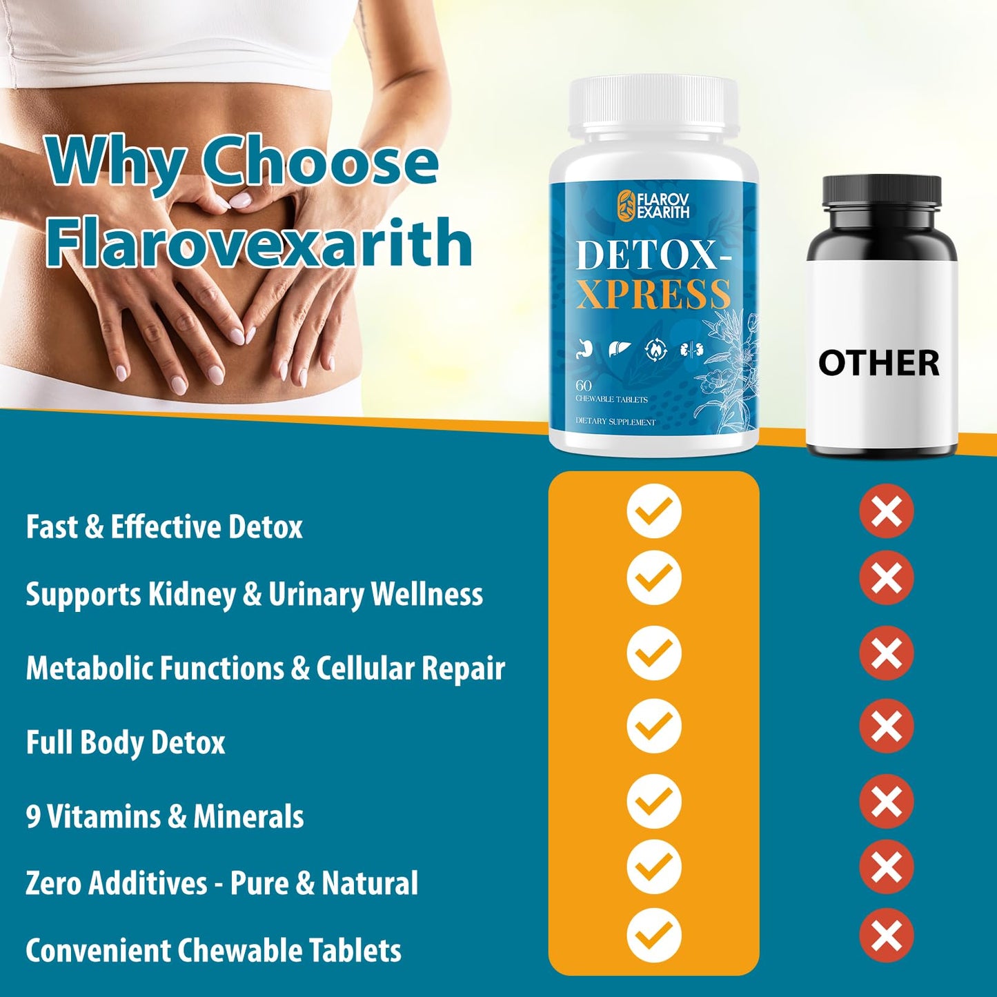 Canna Cleanse, Liver Cleanse Detox & Repair Chewable Tablets, Milk Thistle Supplement, Fast-Acting Body Detox for Women & Men, Toxin Flush for Liver, Kidney, Digestion & Metabolism, 60 Tablets