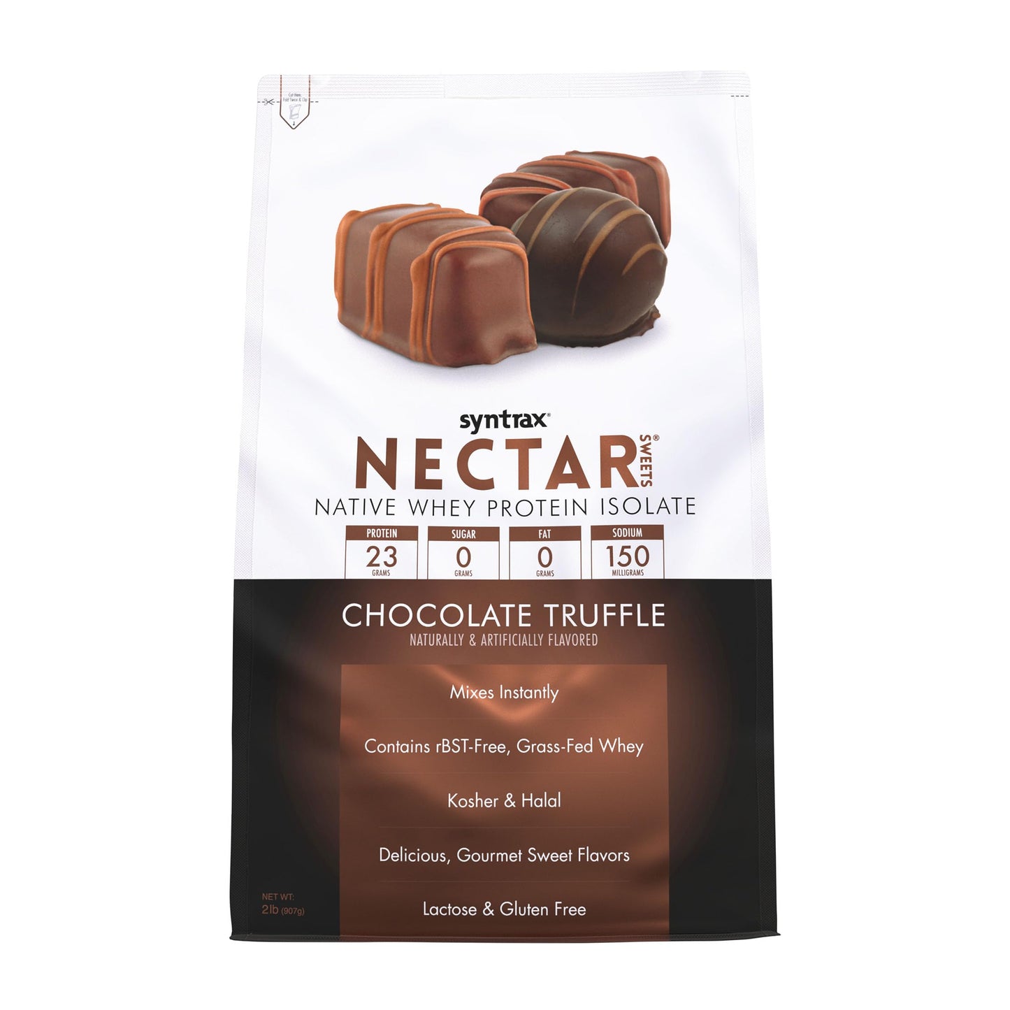 Syntrax Nutrition Nectar Sweets, 100% Whey Isolate Protein Powder, Chocolate Truffle, 2 lbs