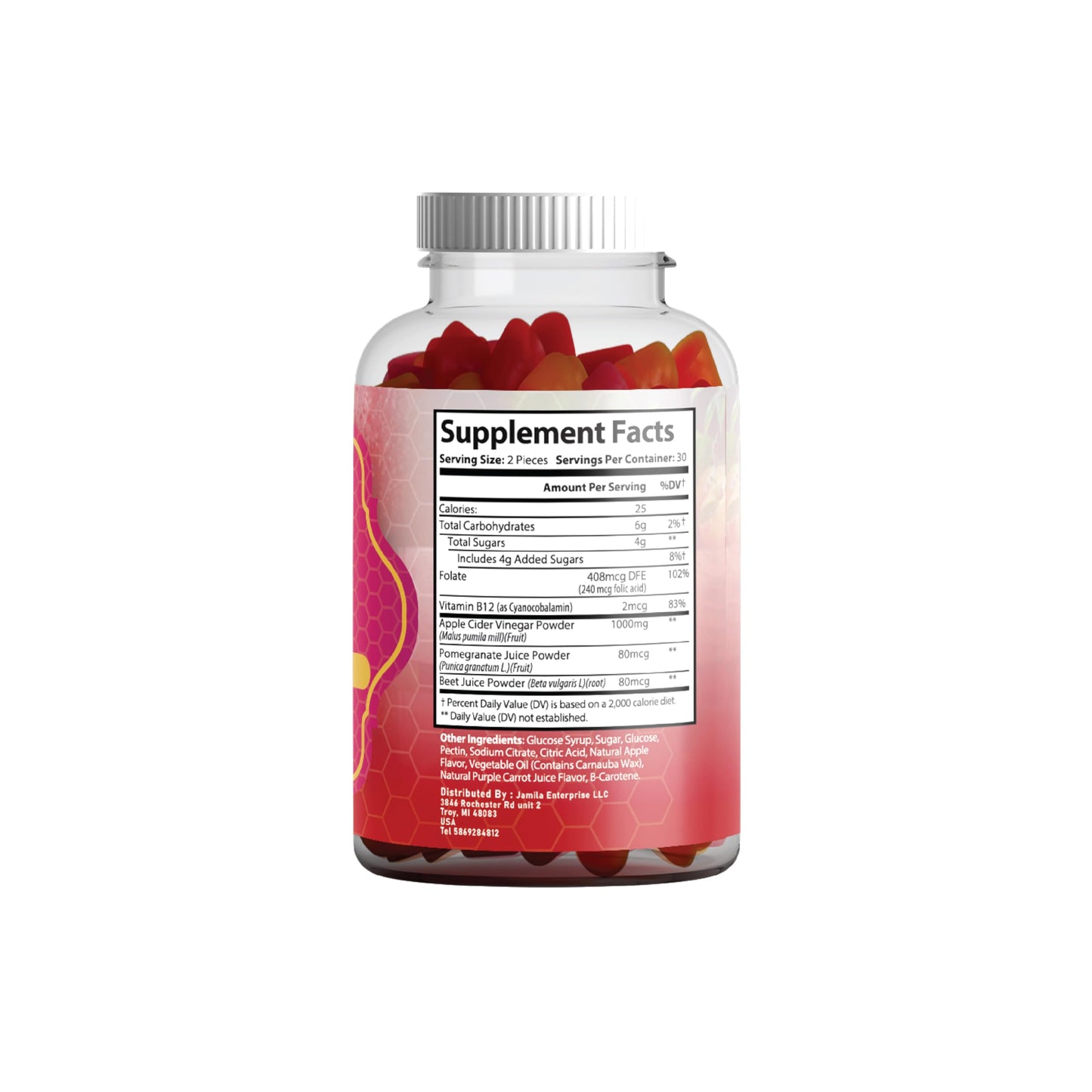 Cozy Tropics Apple Cider Vinegar Gummies - Supports Digestion, Detox & Metabolism Boost - Weight Loss Supplement - Metabolism Booster - 60 Counts Gummy Vitamins