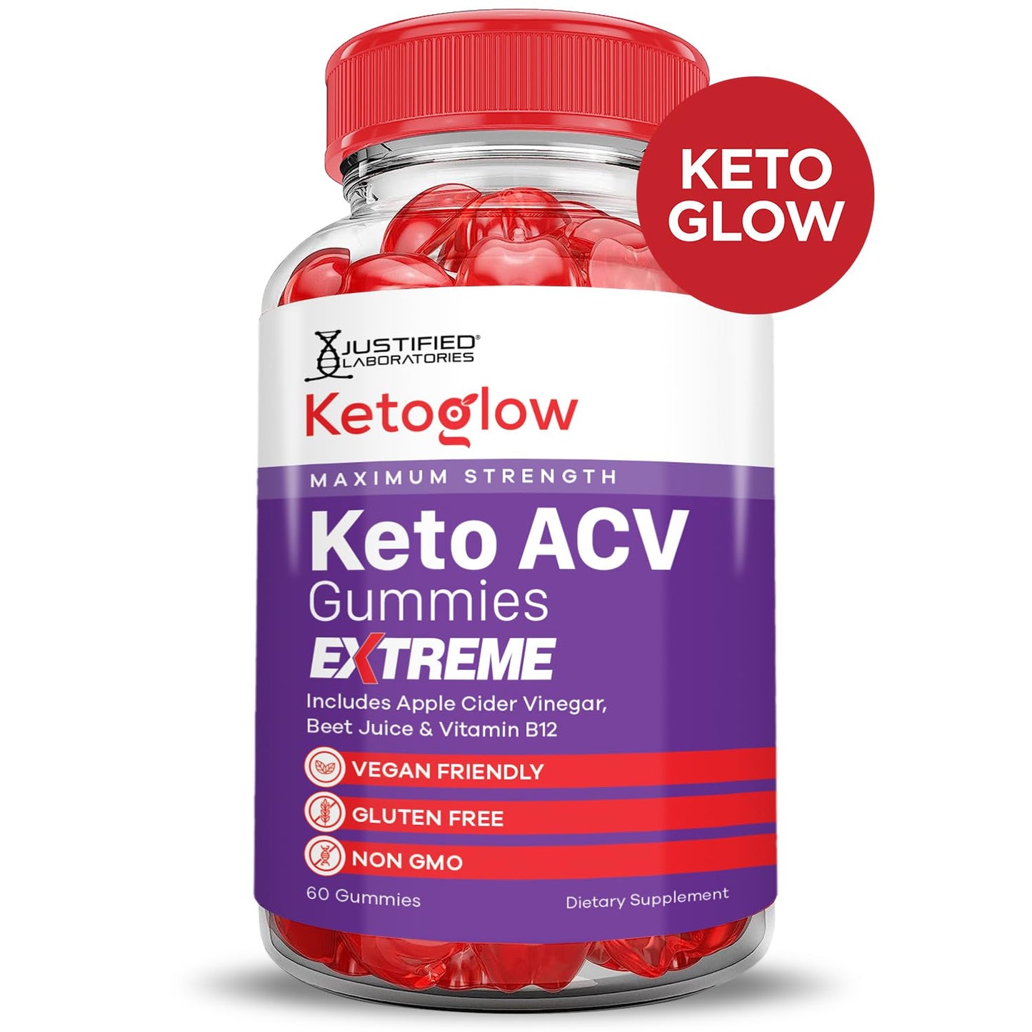 Keto Glow Keto ACV Gummies Extreme 2000MG Ketoglow Keto Gummies Apple Cider Vinegar Formulated with Pomegranate Beet Juice Powder B12 Vegan Non GMO 60 Gummys