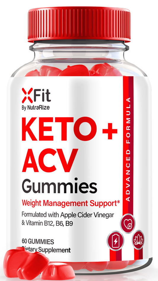 NutraRize Xfit Keto+ACV Gummies, Dietary Supplement, All Natural Apple Cider Vinegar 1000 MG, Gummy for Health and Fitness, Gomitas Review (60 Gummies)