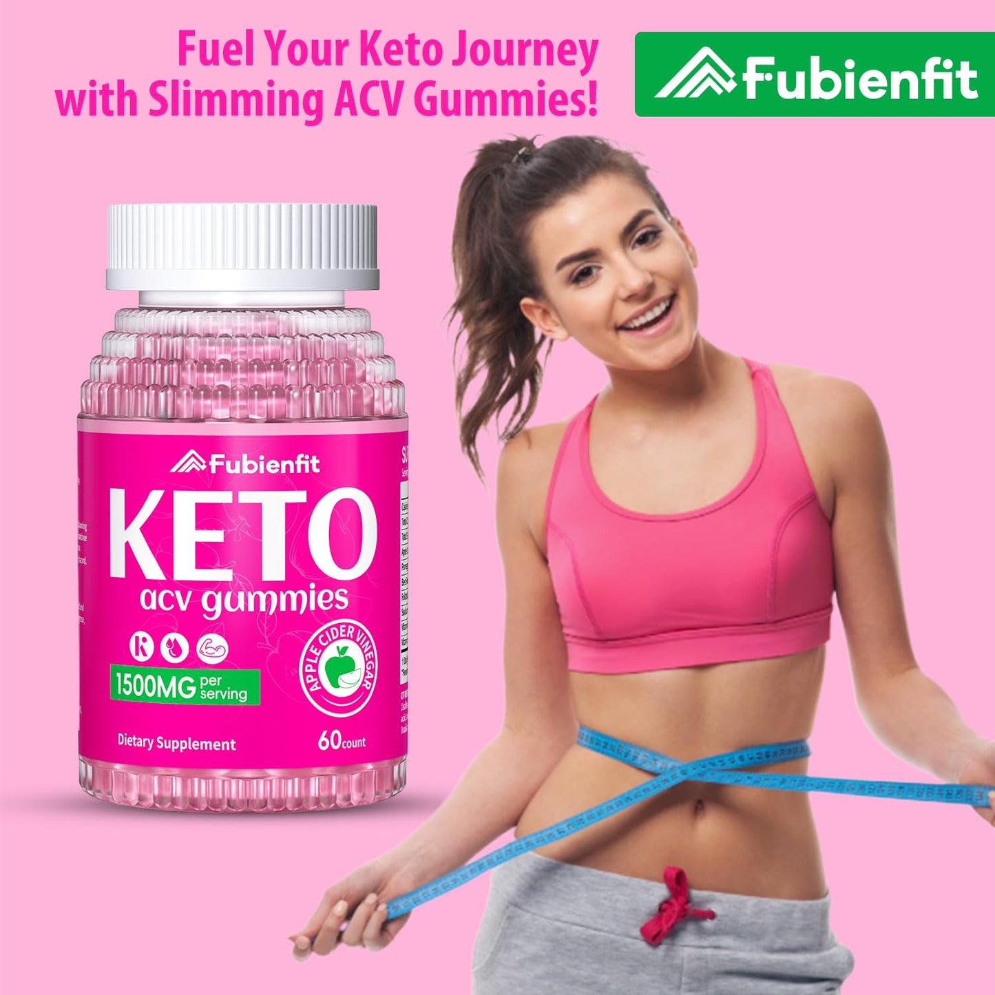 Keto ACV Gummies Advanced Formula 1500MG Keto Gummies Apple Cider Vinegar Formulated with Pomegranate Beet Juice Powder B12 Vegan Non GMO 60 Gummys