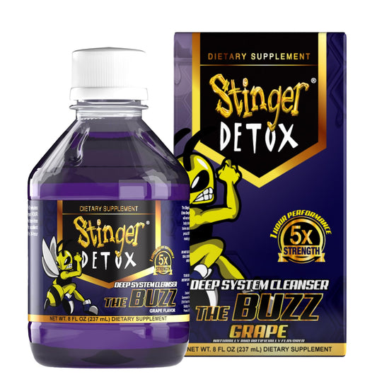 Stinger Detox Buzz 5X Extra Strength Drink - Grape Flavor - 8 FL OZ - 2 Pack