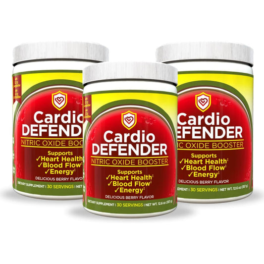 Cardio Defender 3 Pack - Cardio Heart Health, Nitric Oxide Booster - L-Arginine Supplement with 5,200mg L-Arginine & 1,200mg L-Citrulline - Heart Health & Cardiovascular Support