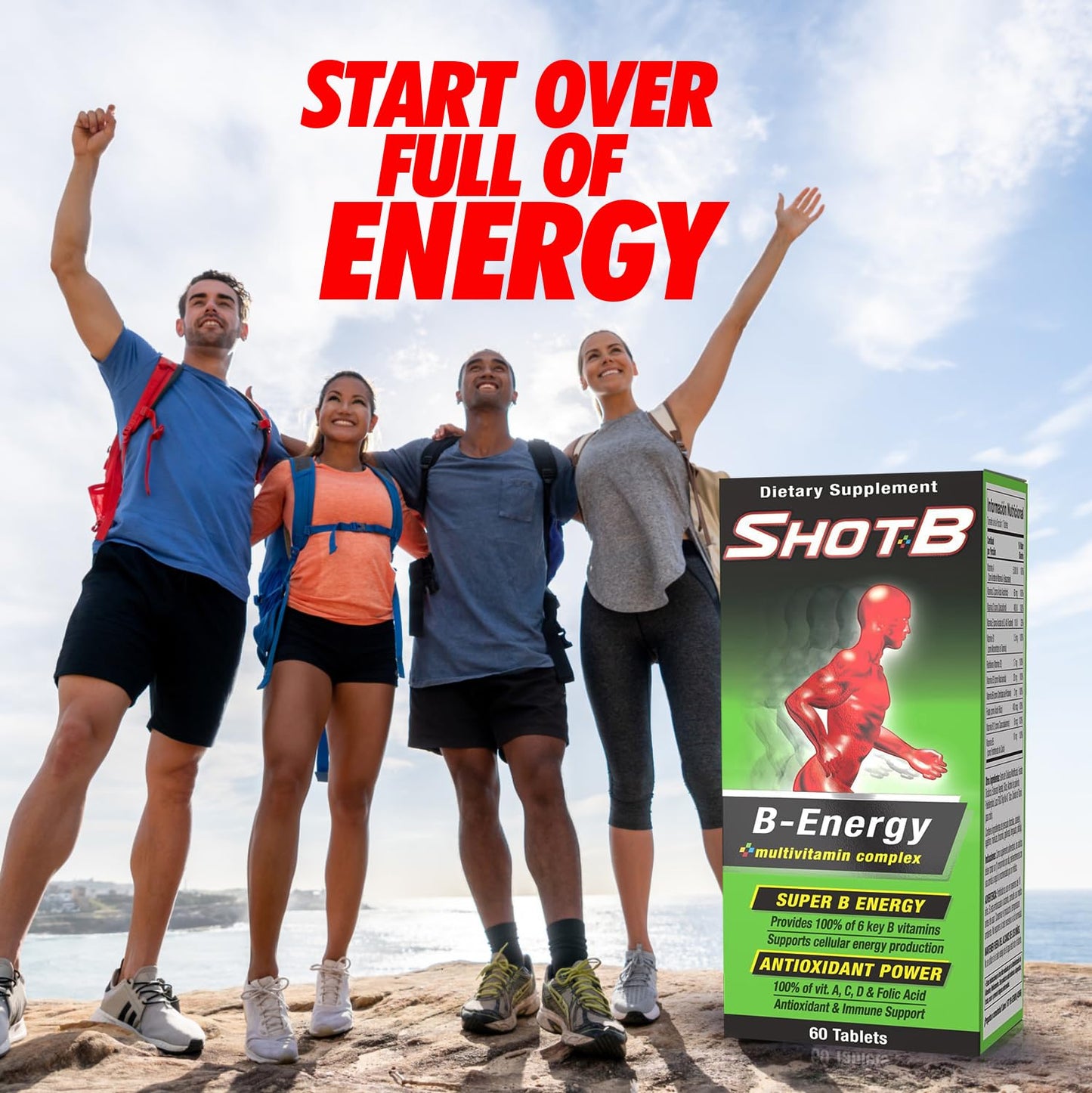 SueroX Kit Electrolyte Drinks Berry Blast, Coconut Refresh, Lemon Lift - 21.3 Fl Oz each,Bufferin Aspirin 130ct, Shot B Energy Multivitamin 60ct,