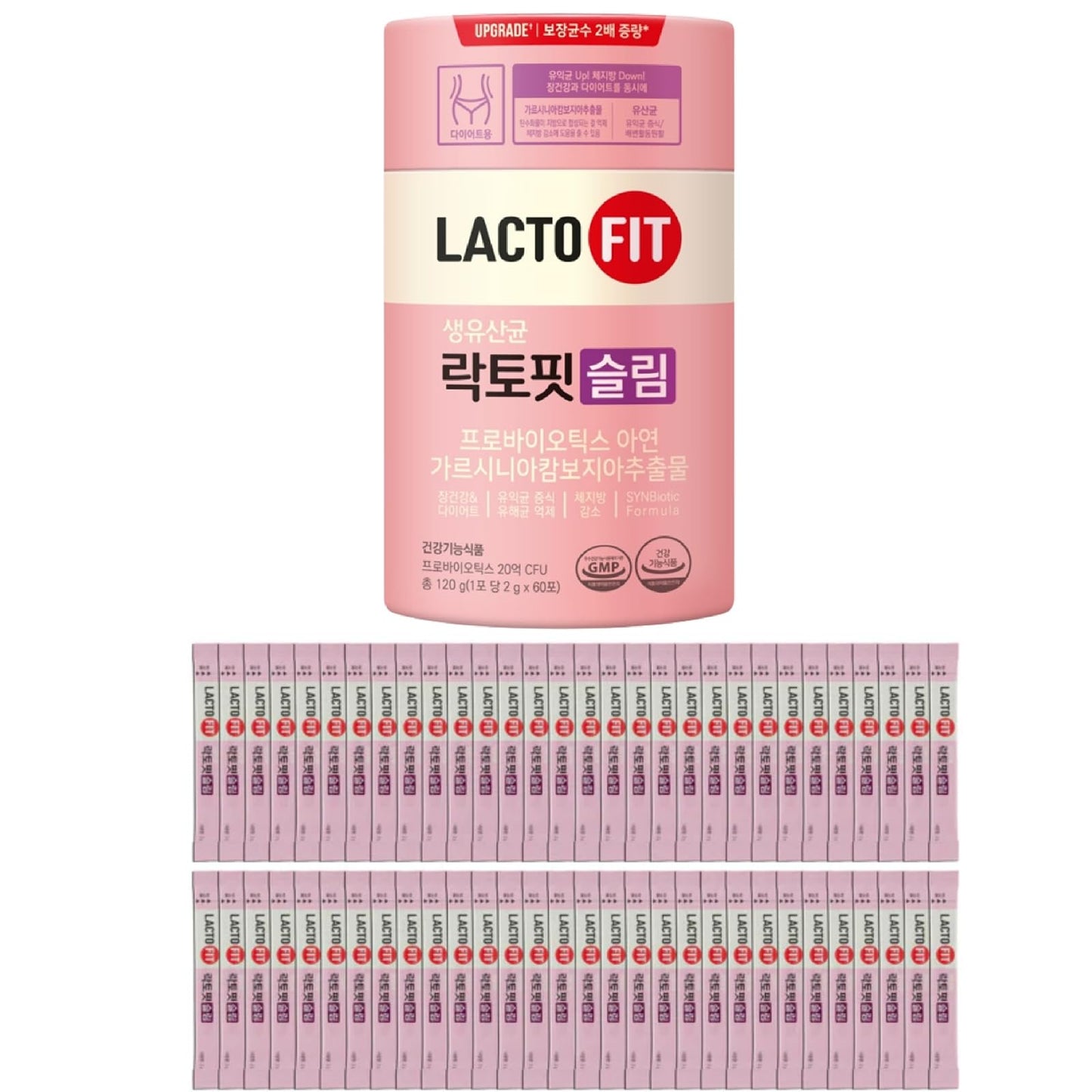 MENBLY Lacto-Fit Slim 1 Pack (2g x 60 Powder Sticks), Chong-Kun-Dang CKD Lactofit
