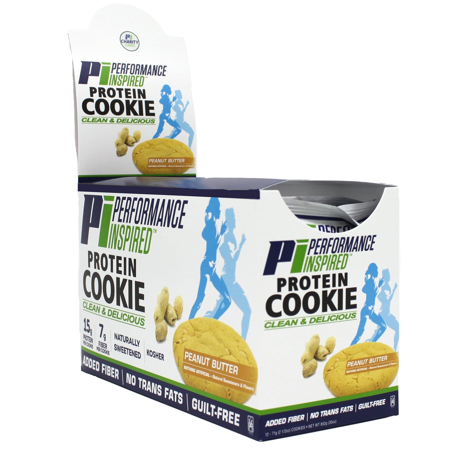 Performance Inspired Nutrition Protein Cookie - 15G Isolate Protein, 7G Fiber - All-Natural, Gluten-Free, No Artificial Ingredients - Peanut Butter Flavor - 12 Count