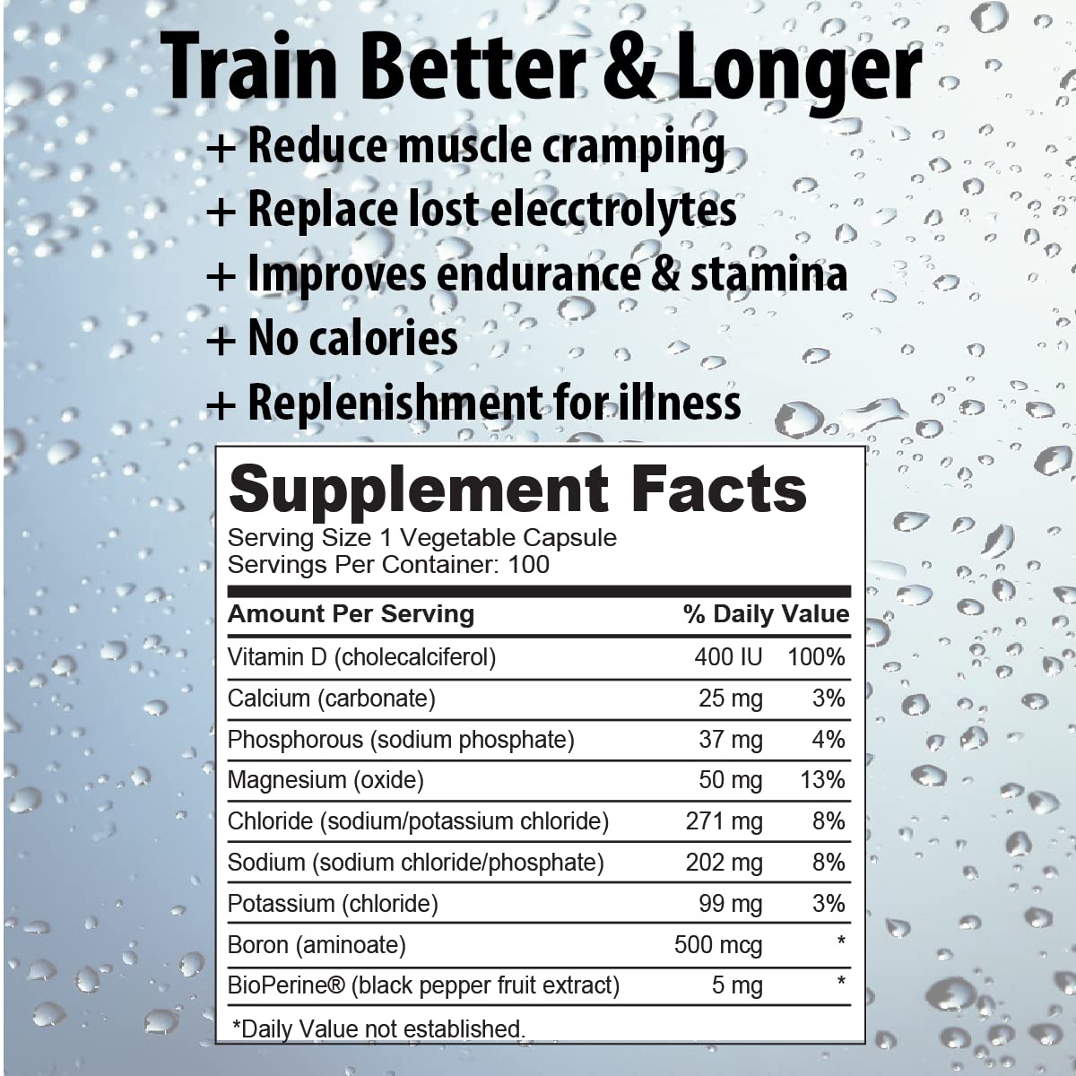 Happy Hour Vitamins Electrolyte Pill- 100 Pills- Dehydration, Muscle cramping, Performance, Keto & Rapid Recovery. Vegetarian Capsules w/Magnesium, Potassium, Sodium & Calcium Hydration Supplement