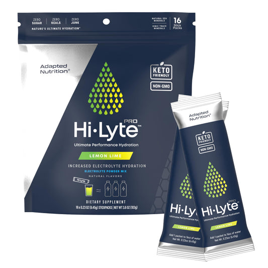 Hi-Lyte Pro Hydration Packets - 16 Individual Drink Packets | Lemon Lime | Flavored Electrolyte Powder | Sugar-Free, Zero Carb, Zero Calorie