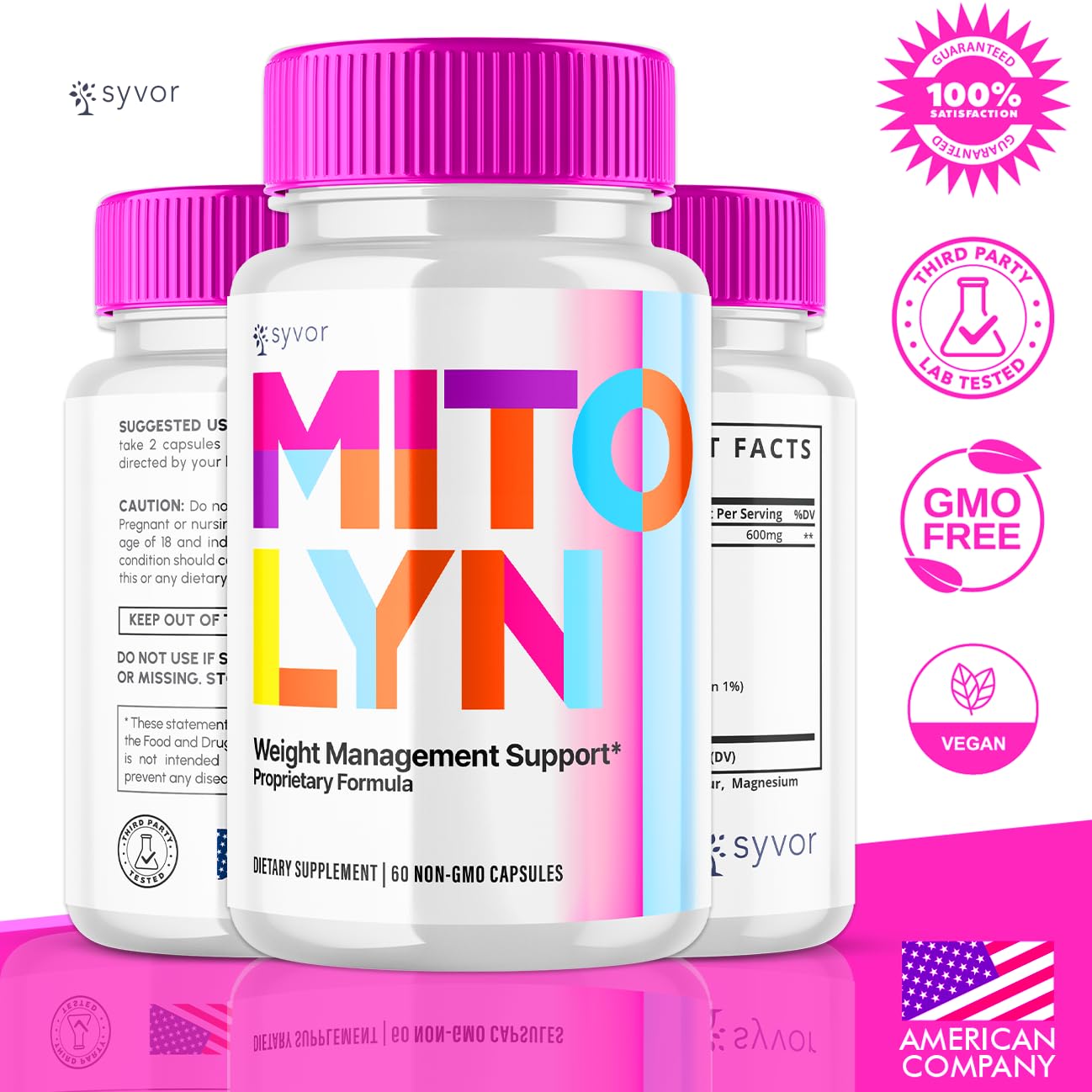 (3 Pack) Mitolyn Capsules, Mitolyn Advanced Formula Pills, Mitolyn Keto Support Advanced Vitamin Supplement All Natural Mito Lyn Capsulas Reviews Mitolyn Max Strength Pastillas Mitolin (180 Capsules)