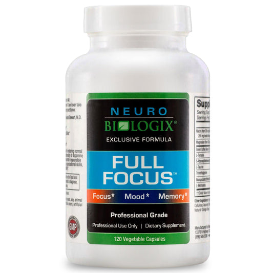 Full Focus™ 120 Capsules - Comprehensive Brain Supplement for Optimal Memory, Focus & Cognition - Brain Support Supplement to Promote Enhanced Mood, Relaxation, Dopamine Balance & More